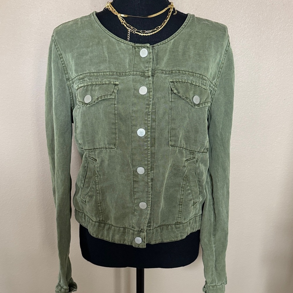 Sanctuary Sage Green Jean Jacket